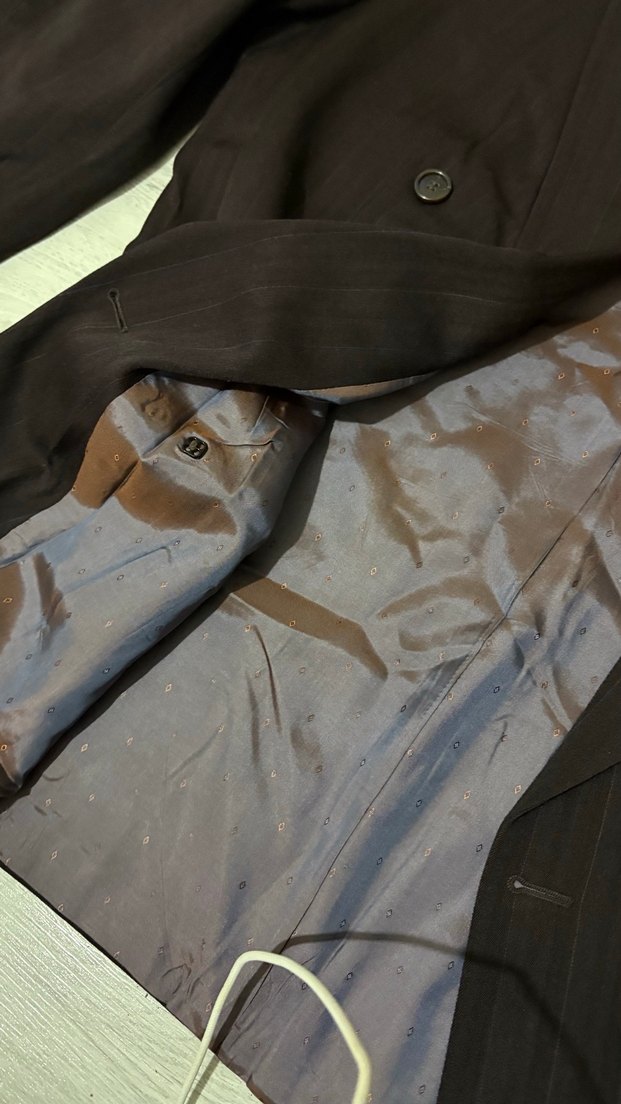 Klasik Vatkalı Kahverengi Erkek Takım Ceketi - Görsel 3