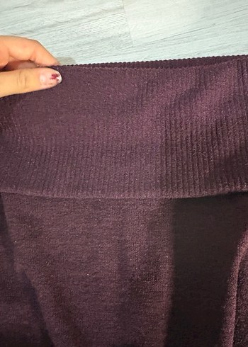 Ambar Bordo Kadın Triko Kayık Yaka Kazak - Görsel 3