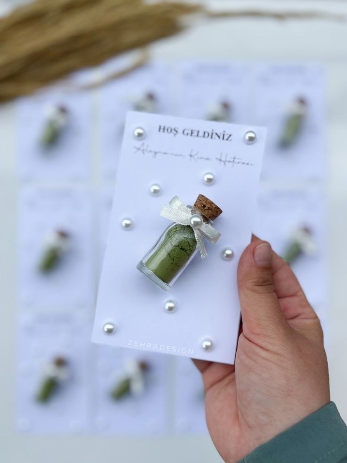 Bordo Saten Kurdeleli kına nisan nikah hediyelikleri - Görsel 5