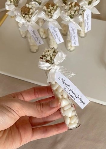 Boncuklu Beyaz Bohem Nikah Hediyesi