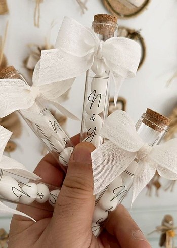 Boncuklu Beyaz Bohem Nikah Hediyesi - Görsel 4