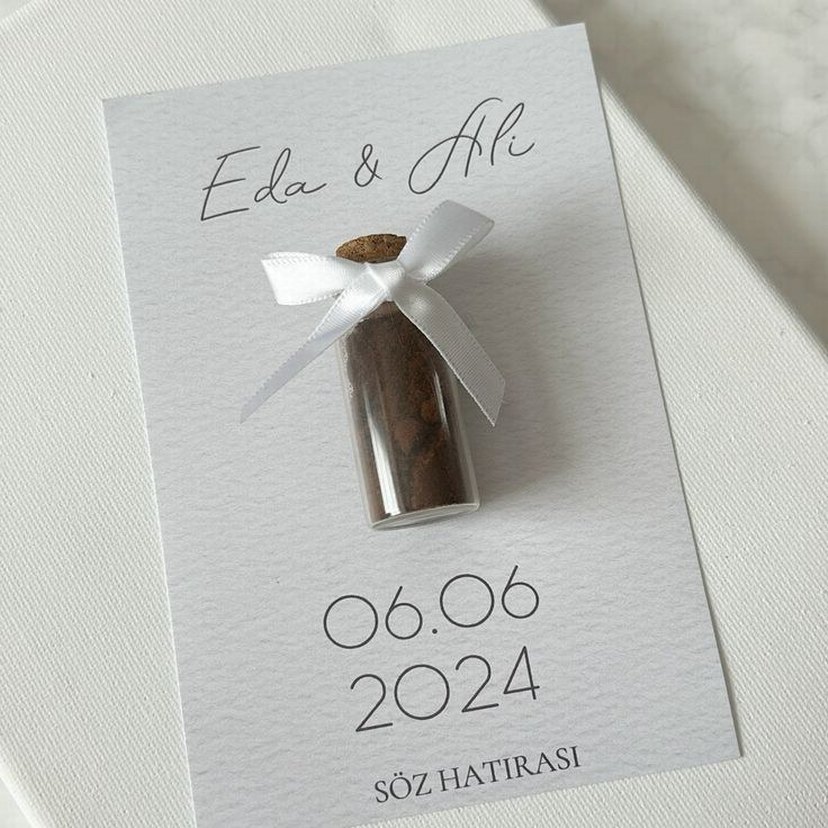 Boncuklu Beyaz Bohem Nikah Hediyesi - Görsel 5