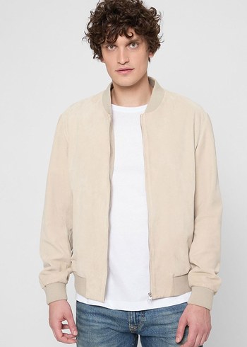 Düğmeli Kahverengi Süet Erkek Ceket - Görsel 2