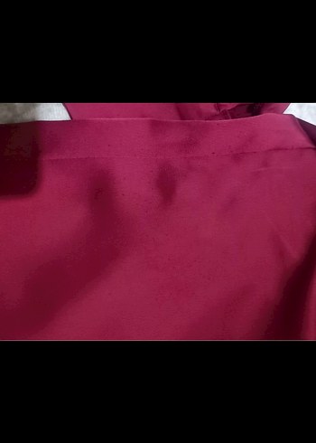 Bordo Uzun Kollu Drapeli Abiye Elbise - Görsel 3