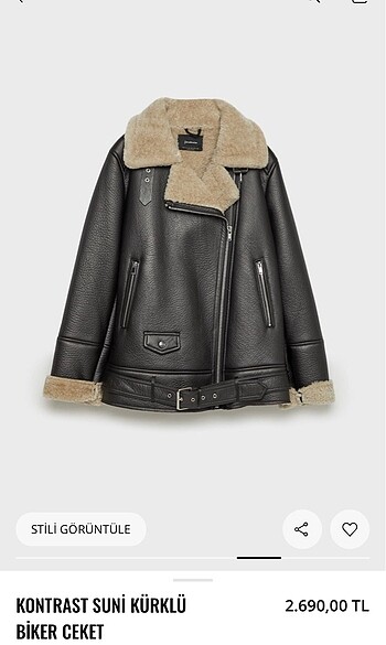 s Beden siyah Renk Stradivarius Biker Mont
