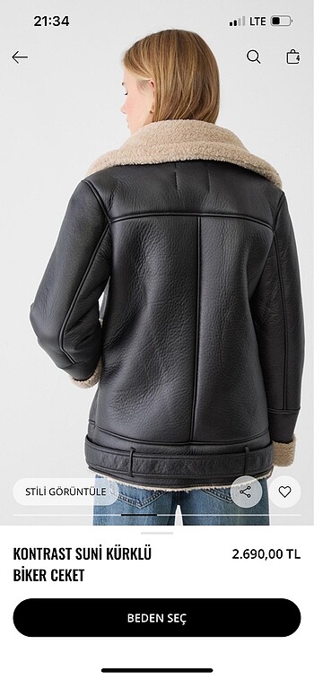 s Beden Stradivarius Biker Mont