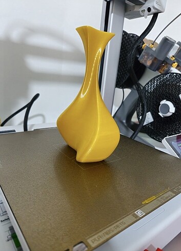  Beden camel Renk Vazo spiras 3d baskı dalga model