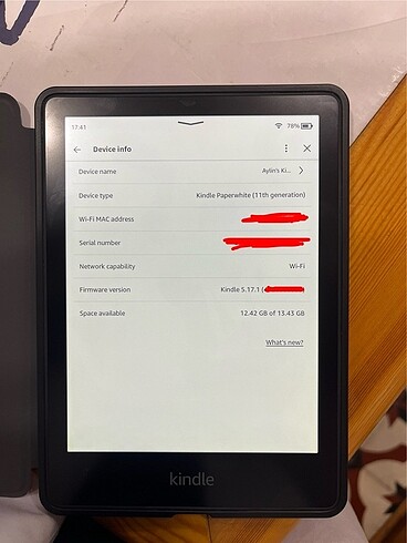 Kindle paperwhite 11. nesil e-kitap