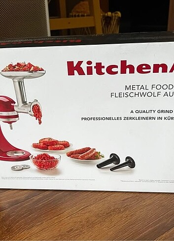 Diğer Kitchenaid Artisan Stand Mikser Kırmızı Kıyma Aparatı