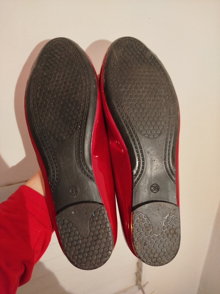 Tatlı Kırmızı Pileli Kadın Babet - Görsel 4