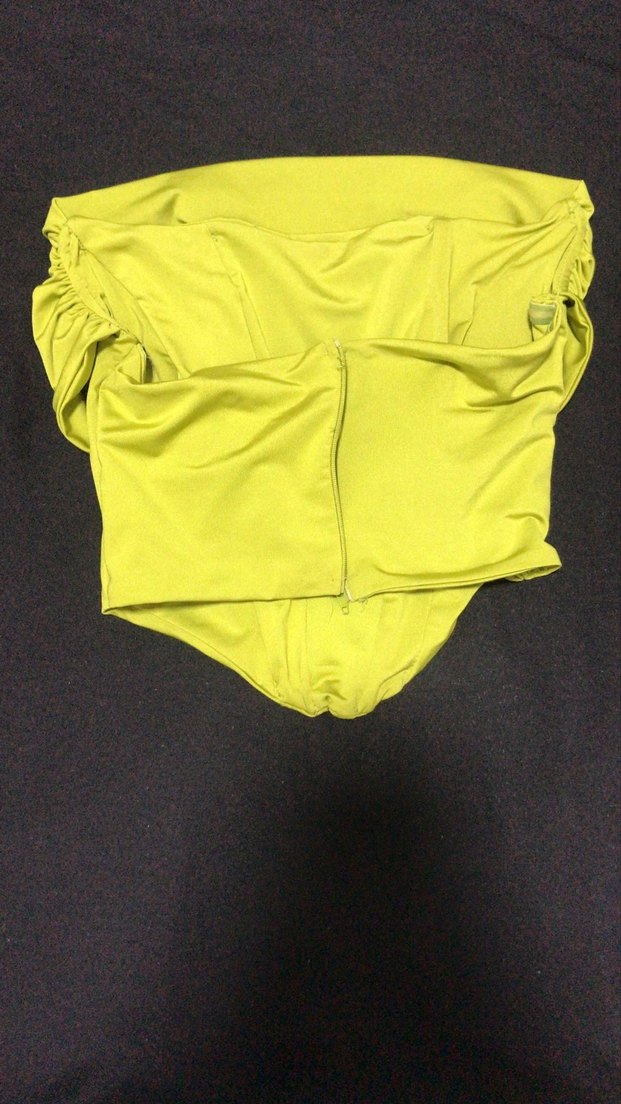 Sarı Pilili Mini Hamile Şortu - Görsel 3