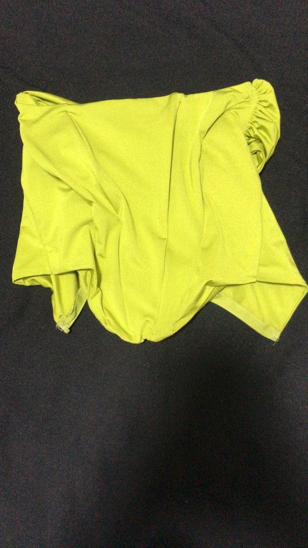 Sarı Pilili Mini Hamile Şortu - Görsel 2