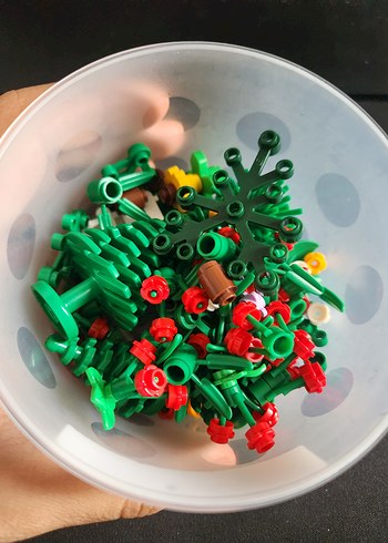 Renkli Lego Çiçek ve Ağaç Parçaları - Görsel 4