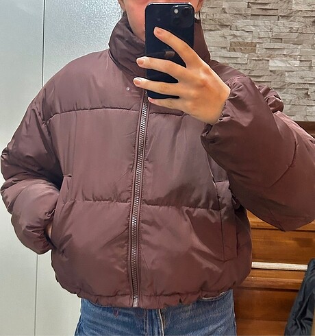 s Beden kahverengi Renk H&M mont defosuz rengi kahverengi aynadaki gibi değilde yerdeki