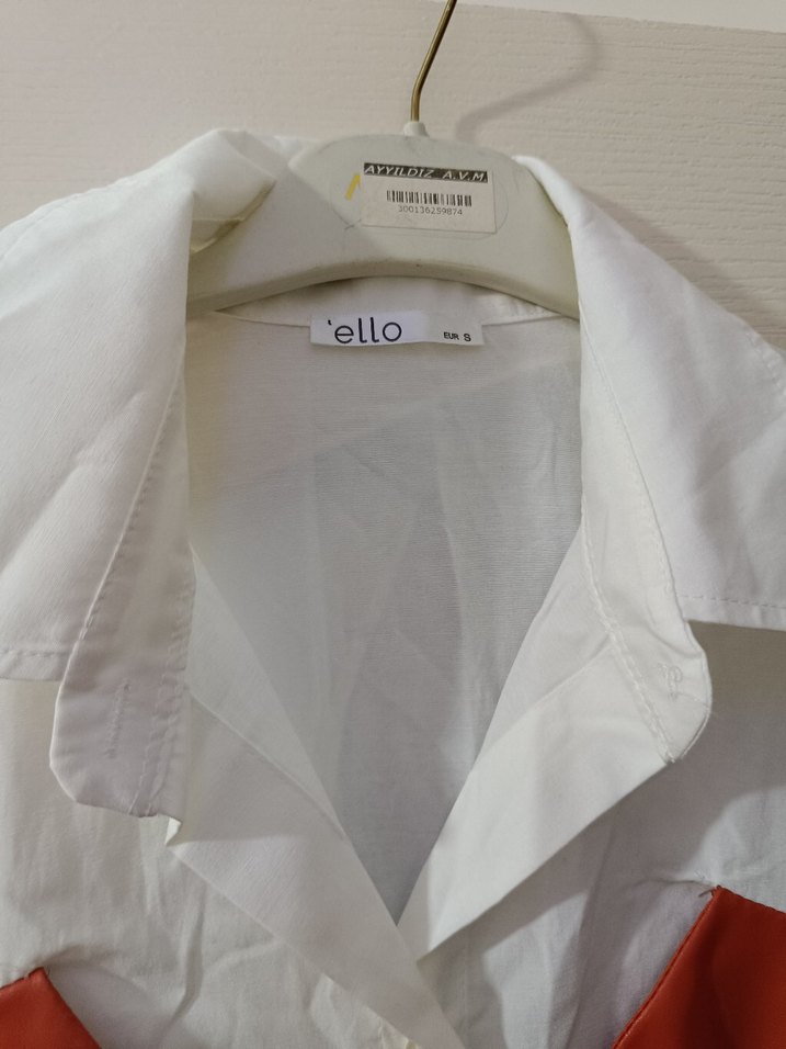 Düğmeli Beyaz Midi Kadın Gömlek - Görsel 3