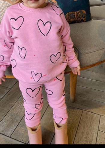 Zara model Pembe Kız Sweatshirt ve Eşofman