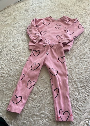 24-36 Ay Beden Zara model Pembe Kız Sweatshirt ve Eşofman