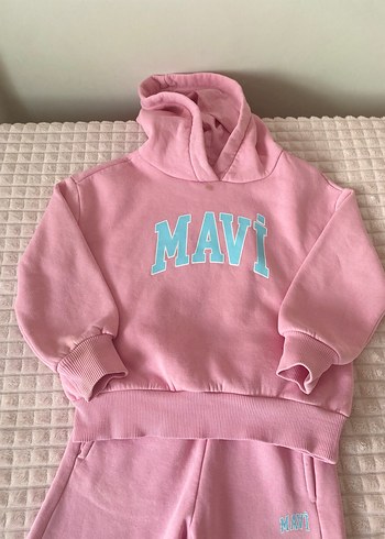 Pembe Kapüşonlu Mini eşofman MAVİ marka eşofman takımı