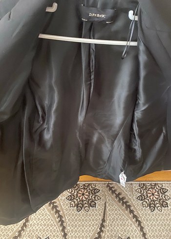 Siyah Kadın Düğmeli Blazer Ceket - Görsel 6