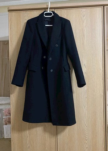 Siyah Uzun Kadın Kaban - Görsel 2