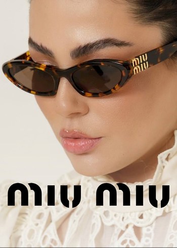 Miu Miu Parlak Kahverengi Kadın Gözlüğü