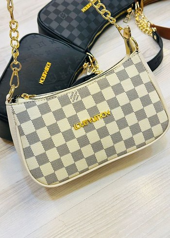 Beden kahverengi Renk Louis Vuitton Zincir Detaylı Modern Klasik Çapraz Çanta