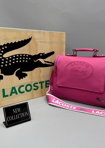 Lacoste Pembe Deri Kadın Çanta
