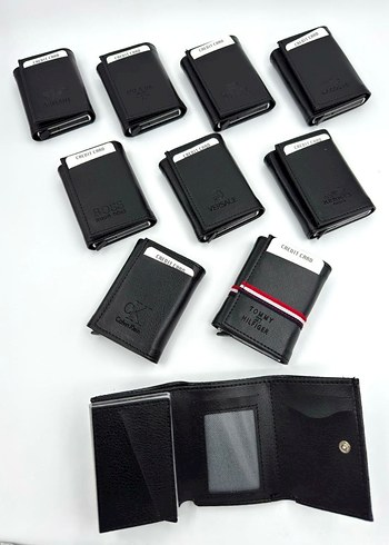 Siyah Ekose Desenli Modern Klasik Erkek Cüzdanı - Görsel 2