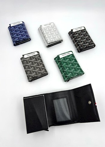 Siyah Ekose Desenli Modern Klasik Erkek Cüzdanı - Görsel 4