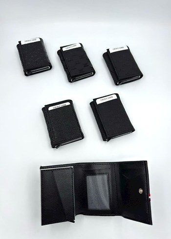 Siyah Ekose Desenli Modern Klasik Erkek Cüzdanı - Görsel 5