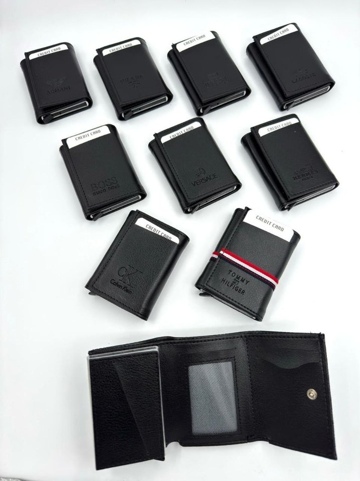 Siyah Ekose Desenli Modern Klasik Erkek Cüzdanı - Görsel 2