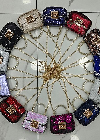 Boncuklu Pembe çocuk Çanta - Görsel 9