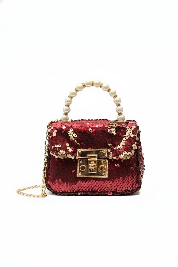 Boncuklu Pembe çocuk Çanta - Görsel 4