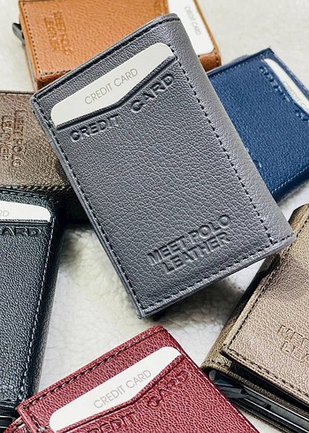 Unisex Çok Bölmeli Deri Cüzdan ve kartlık - Görsel 3