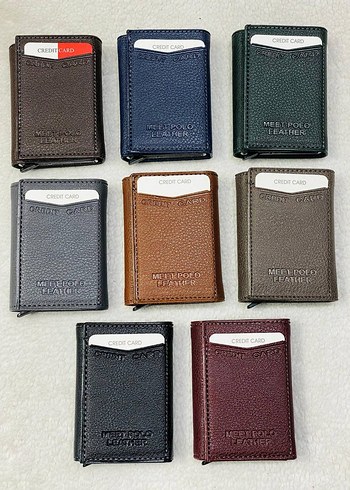 Unisex Çok Bölmeli Deri Cüzdan ve kartlık - Görsel 2