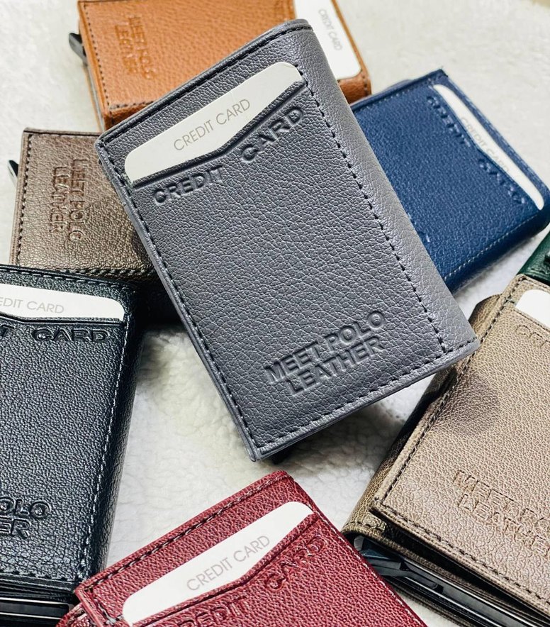 Unisex Çok Bölmeli Deri Cüzdan ve kartlık - Görsel 3