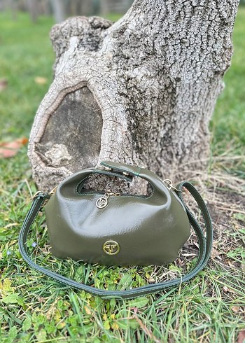 Kahverengi Deri Tokalı Kadın Çantası - Görsel 2