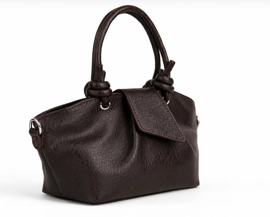 ZARA modeli Kahverengi Deri Kadın Çanta - Görsel 2