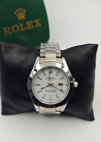 Rolex Modern Klasik Erkek Saati Beyaz Kadran