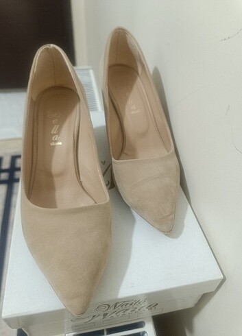 38 Beden Süet stiletto topuklu ayakkabı