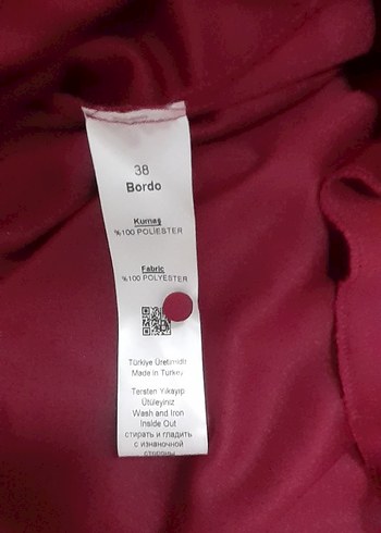 ADL marka Bordo Uzun Kollu Drapeli Uzun Elbise - Görsel 6