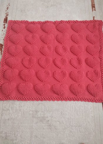 Beden Kalp Desenli Pembe Çocuk Battaniyesi