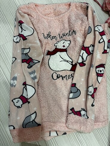 m Beden Polarlı Pijama Takımı