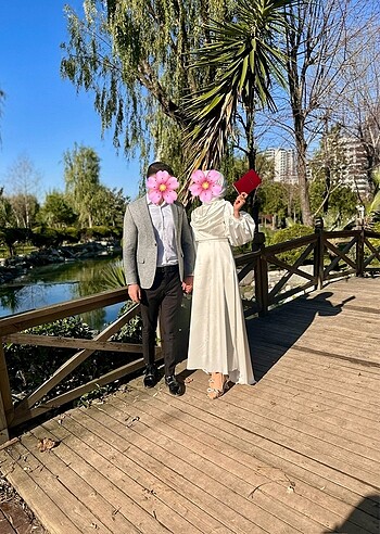 Tesettür nikah elbisesi