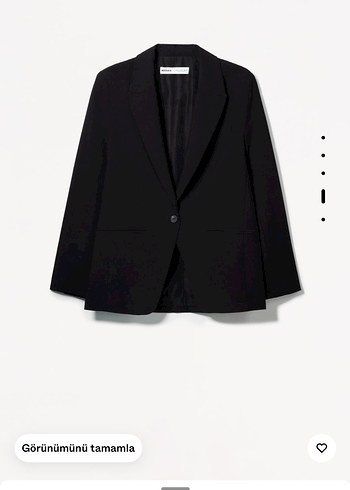 Siyah Midi Kadın Blazer Ceket