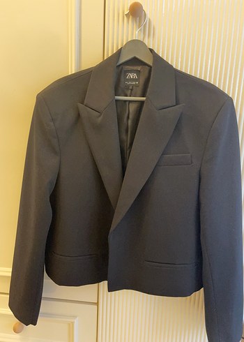 Düğmeli Siyah Kadın Blazer Ceket