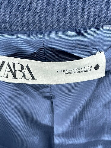xs Beden lacivert Renk Zara Kaban %70 İndirimli.
