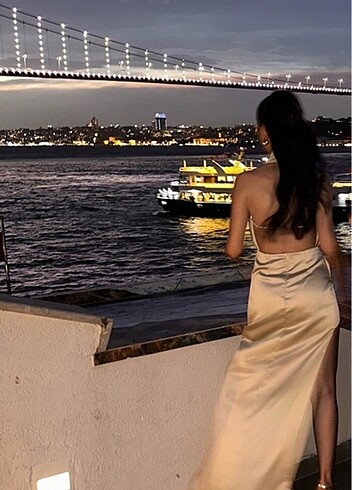 Şampanya Rengi Abiye
