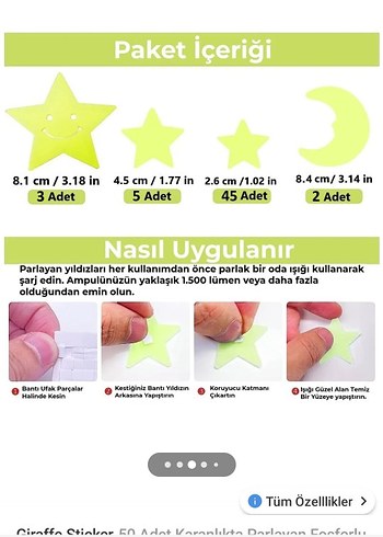 Parlayan Yıldızlı Mavi Yatak Odası Sticker Seti - Görsel 3