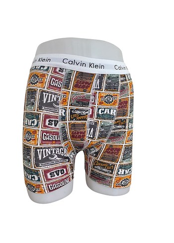 Renkli Baskılı Mini Retro Erkek Boxer